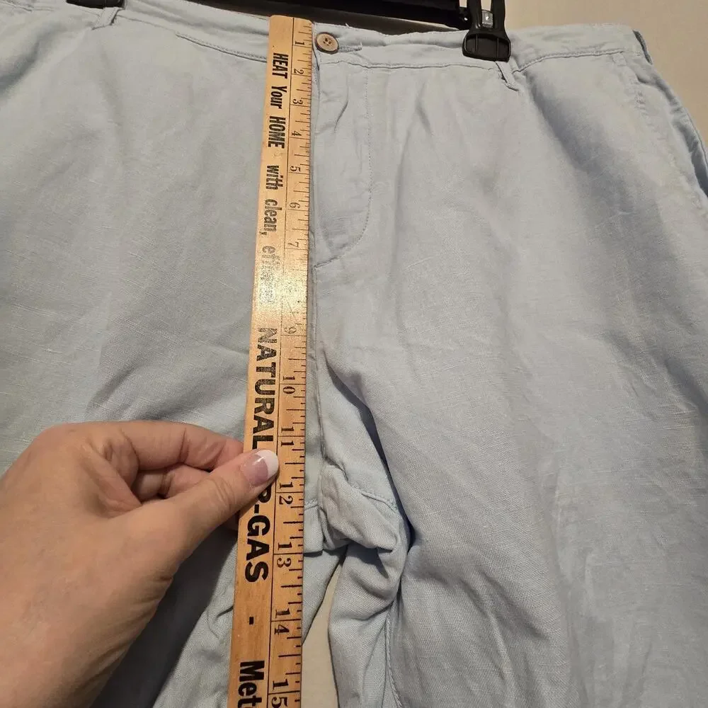 Faherty‎ Linen Blend Malibu Shorts Mens Sz 36 Blue 37